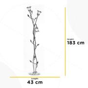 Stehleuchte Lancia, elfenbeinfarben, 3-flammig, Eisen, Glas