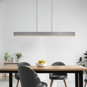 LED-Pendellampe Ethan, dunkelgrau, Länge 150 cm, Metall