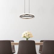 LED-Hängelampe Della, Ø 40 cm, dunkelgrau, Metall