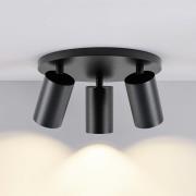 Deckenspot CAN TILT, schwarz, Ø 25 cm, 3-flammig Metall GU10