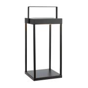 Solarlaterne Pure, schwarz, USB, Metall, Höhe 42 cm