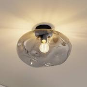 Lindby Deckenleuchte Lelia, rauchgrau, Glas, Ø 35 cm
