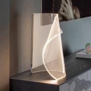 LED-Tischleuchte Velos II, chrom, Dimmer, Metall, Kunststoff