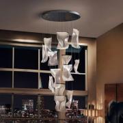 LED-Hängeleuchte Velos II, 13-fl., chrom, dim, Kunststoff