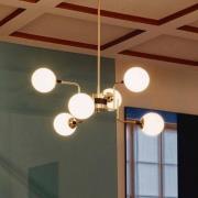 Stilnovo Hängelampe Galassia, goldfarben, Länge 91 cm