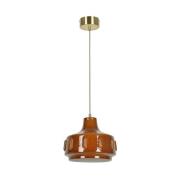 MARKET SET Pendellampe Jimmy, Ø 25 cm, braun, Keramik