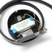 Lindby Kyron LED-Deckenlampe, schwarz matt
