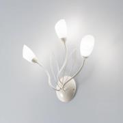 Wandleuchte Gloriosa, creme, Glas, 3-flammig