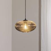 Esszimmerlampe Coco, Ø 30 cm, schwarz/rauchgrau, Glas