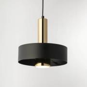 Hängeleuchte Rif Lux, schwarz/gold, Ø 25 cm, Stahl