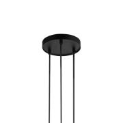 Hängeleuchte Sopel Lux, 3-flammig, rund, schwarz/silber, G9