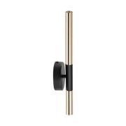 Wandleuchte Sopel Lux, 2-flammig, schwarz/gold, Höhe 38 cm