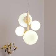 Hängeleuchte Dione, opal/creme, 4-flammig