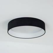 LED-Deckenleuchte Plafond, schwarz, Stoff, Ø 45 cm, 3-step