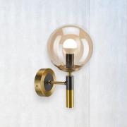 Wandleuchte Natalia, goldfarben, Ø 15 cm, Glas, E14