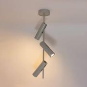 Deckenspot Leda 3, taupe, 3-flammig, Stahl, GU10, Höhe 76 cm