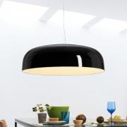 Oluce LED-Hängeleuchte Canopy, Ø 60 cm, schwarz, Aluminium