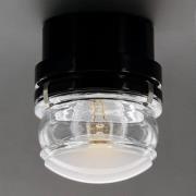 Oluce LED-Wandlampe Fresnel, schwarz, Alu, Glas, 2.700 K
