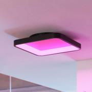 EGLO connect Smart-LED-Deckenlampe Loretello-Z,eckig,schwarz