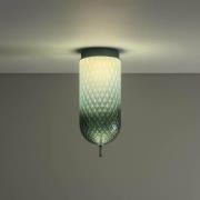 OLEV LED-Deckenlampe Curuba, grün, Glas, Höhe 40 cm, 2.700 K