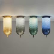 OLEV LED-Deckenlampe Curuba, grau, Glas, Höhe 40 cm, 2.700 K