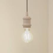 Lindby Pendelleuchte Hattie, beige, Ø 5 cm, Metall E27