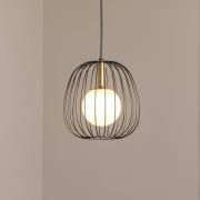 Hängeleuchte Bell S, Ø 24 cm, 1-flammig, schwarz/gold/weiß