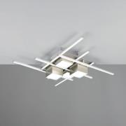 LED-Deckenlampe Roger, nickel matt, Metall, CCT, Fernbed.