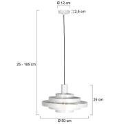 Hängeleuchte Halo Cirque, weiß, Metall, Ø 50 cm, E27