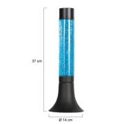 Tischlampe Volcan 4188, schwarz, Glittereffekt, E14
