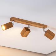 Envostar Peach Puff Deckenspot Holz Quader 3-flg.