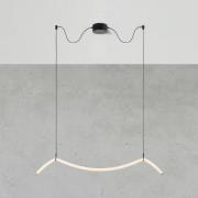 Markslöjd LED-Hängeleuchte Melt, schwarz/weiß, 112 cm lang