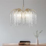 Hängelampe Grape, messing antik, Ø 72 cm Metall/Glas 12-flg.