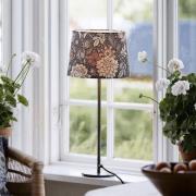 PR Home Tischlampe BASE DAHLIA, braun, Höhe 58 cm, Stoff