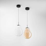LED-Hängeleuchte Noa, amber, Glas, Ø 25 cm, CCT, dimmbar