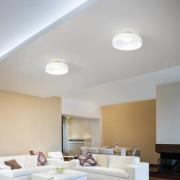 LED-Deckenlampe Lunar, weiß, Glas, Ø 42 cm, CCT, dimmbar