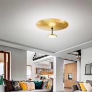LED-Deckenlampe Yuko, gold/schwarz, Metall, 23 cm, dimmbar
