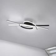 LED-Deckenlampe Biba, schwarz, Länge 100 cm, Metall, CCT