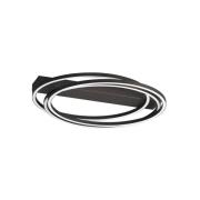 LED-Deckenlampe Kiku, Ø 56 cm, sandschwarz, Metall, CCT