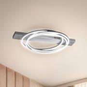 LED-Deckenlampe Kiku, Länge 76 cm, aluminiumfarben, Metall