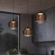 Maytoni LED-Hängeleuchte Spirito, gold, Glas, Ø 26 cm