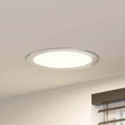 Prios LED-Einbaulampe Cadance, silber, 24cm, 10er-Set, CCT