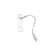 Ideal Lux LED-Wandleuchte IO, weiß, Flexarm, Schalter