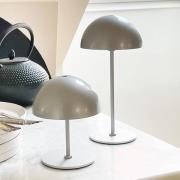 Dyberg Larsen LED-Akku-Tischlampe Along, silberfarben, 20 cm