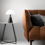 LED-Tischlampe Blip, schwarz/weiß, Glas, CCT, Touchdimmer