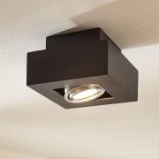 Arcchio Strahler Vince, 14 x 14 cm, schwarz, Metall, GU10
