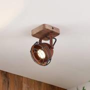 Lindby Strahler Farovi, rostfarben, Holz, verstellbar, GU10