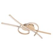 LED-Deckenlampe Biba, sandfarben, Länge 100 cm, Metall, CCT