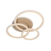 LED-Deckenlampe Gelder, 60 cm, greige/sandfarben, RGBW, CCT