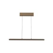 LED-Hängelampe Torvi, greige/rauchgrau, 88 cm, Metall/Glas